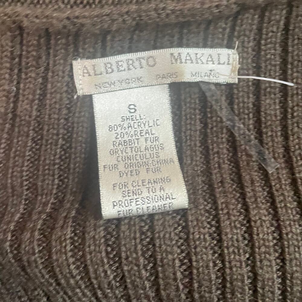 Alberto makali genuine rabbitfur pom pom shawl - Picture 6 of 10